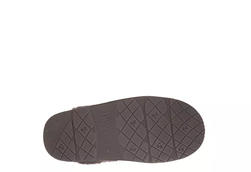 Bearpaw Womens Effie Slipper - Dark Grey 6 Bearpaw Womens Effie Slipper - Dark Grey - Image 4