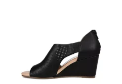 Journee Collection Womens Aretha Wedge Sandal - Black -ShoeSphere Store US 01 102152 03