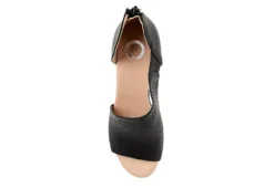 Journee Collection Womens Aretha Wedge Sandal - Black -ShoeSphere Store US 01 102152 05