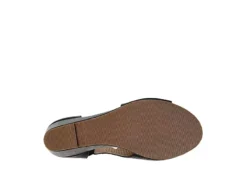 Journee Collection Womens Aretha Wedge Sandal - Black -ShoeSphere Store US 01 102152 06