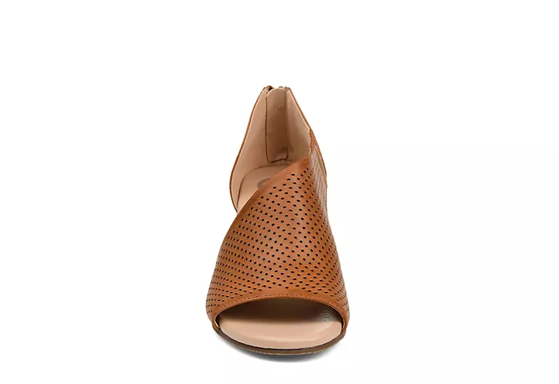 Journee Collection Womens Aretha Wedge Sandal - Cognac 5 Journee Collection Womens Aretha Wedge Sandal - Cognac - Image 3