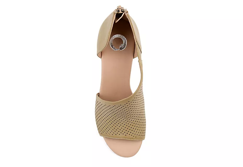 Journee Collection Womens Aretha Wedge Sandal - Taupe 8 Journee Collection Womens Aretha Wedge Sandal - Taupe - Image 6