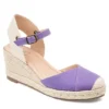 Journee Collection Womens Ashlyn Wedge Sandal - Purple -ShoeSphere Store US 01 102163 00