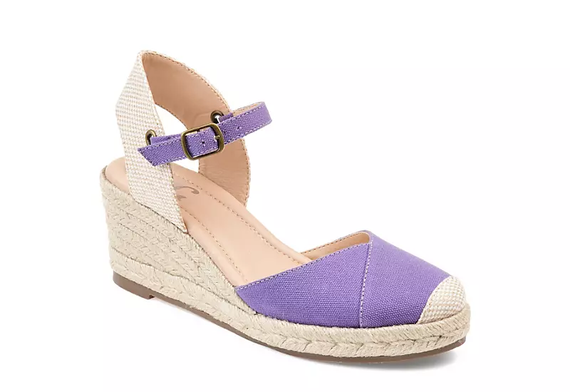 Journee Collection Womens Ashlyn Wedge Sandal - Purple 3 Journee Collection Womens Ashlyn Wedge Sandal - Purple