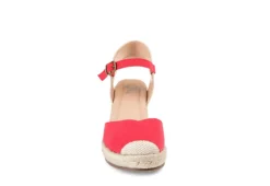 Journee Collection Womens Ashlyn Wedge Sandal - Red -ShoeSphere Store US 01 102164 02