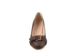 Journee Collection Womens Graysn Wedge Pump - Brown -ShoeSphere Store US 01 102243 02