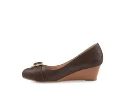 Journee Collection Womens Graysn Wedge Pump - Brown -ShoeSphere Store US 01 102243 03
