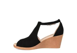 Journee Collection Womens Kedzie Wedge Sandal - Black 12 Journee Collection Womens Kedzie Wedge Sandal - Black -ShoeSphere Store US 01 102265 03