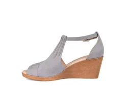 Journee Collection Womens Kedzie Wedge Sandal - Grey -ShoeSphere Store US 01 102267 03