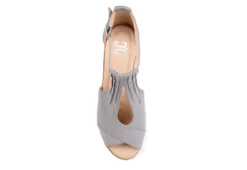 Journee Collection Womens Kedzie Wedge Sandal - Grey -ShoeSphere Store US 01 102267 05