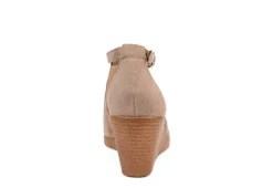 Journee Collection Womens Kedzie Wedge Sandal - Taupe -ShoeSphere Store US 01 102269 04