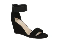 Xappeal Womens Camryn Wedge Sandal - Black