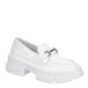 Steve Madden Womens Trifecta Loafer - White -ShoeSphere Store US 01 105877 00
