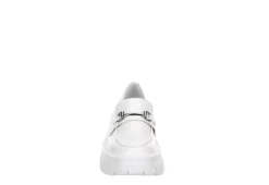 Steve Madden Womens Trifecta Loafer - White -ShoeSphere Store US 01 105877 02