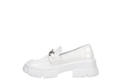 Steve Madden Womens Trifecta Loafer - White -ShoeSphere Store US 01 105877 03