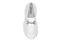 Steve Madden Womens Trifecta Loafer - White -ShoeSphere Store US 01 105877 05