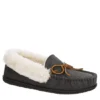 Minnetonka Womens Jessica Trapper Slipper - Dark Grey -ShoeSphere Store US 01 106041 00