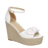 Michael By Michael Shannon Womens Baye Wedge Sandal - White -ShoeSphere Store US 01 107019 00