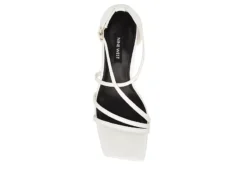 Nine West Womens Rolga Wedge Sandal - White -ShoeSphere Store US 01 108884 03