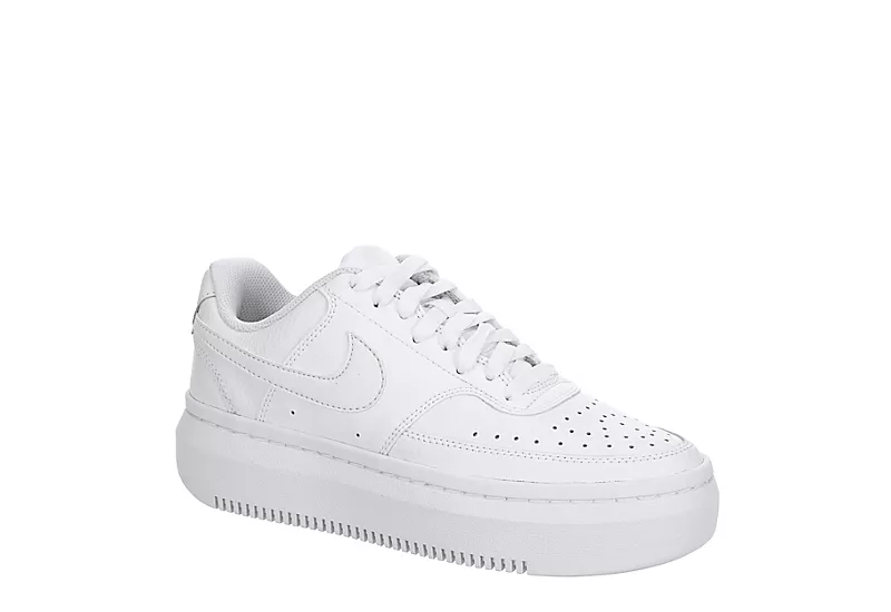 Nike Womens Court Vision Alta Sneaker - White 3 Nike Womens Court Vision Alta Sneaker - White