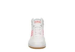 Adidas Womens Hoops 3.0 Mid Top Sneaker - White -ShoeSphere Store US 01 400745 02