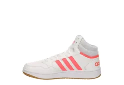Adidas Womens Hoops 3.0 Mid Top Sneaker - White -ShoeSphere Store US 01 400745 03