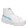 Puma Womens Kaia High Top Platform Sneaker - White -ShoeSphere Store US 01 400758 00
