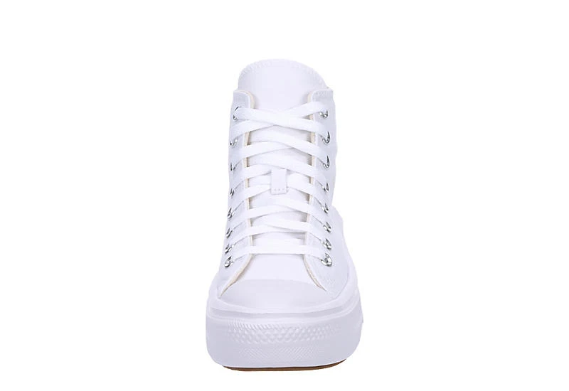 Converse Womens Chuck Taylor All Star Move High Top Sneaker - White 5 Converse Womens Chuck Taylor All Star Move High Top Sneaker - White - Image 3