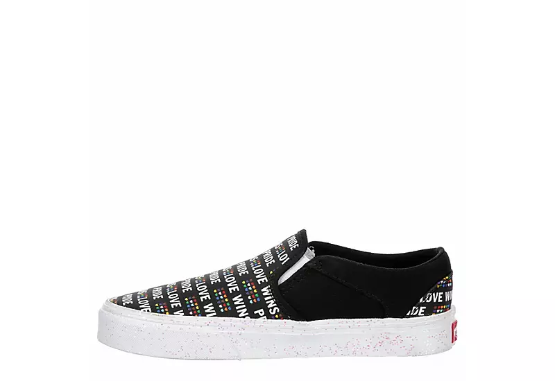 Vans Womens Asher Slip On Sneaker - Black 6 Vans Womens Asher Slip On Sneaker - Black - Image 4