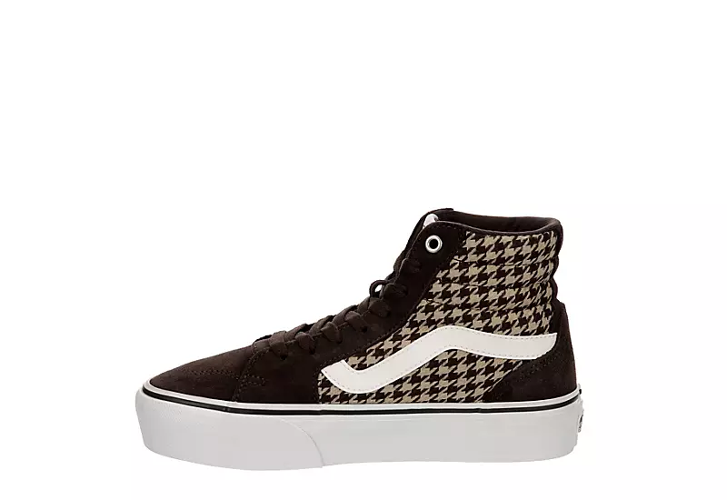 Vans Womens Filmore High Top Platform Sneaker - Brown 6 Vans Womens Filmore High Top Platform Sneaker - Brown - Image 4