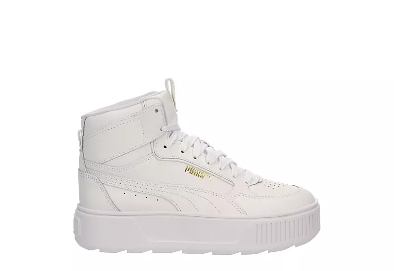 Puma Womens Karmen Rebelle Mid Sneaker - White 4 Puma Womens Karmen Rebelle Mid Sneaker - White - Image 2