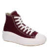 Converse Womens Chuck Taylor All Star Move High Top Sneaker - Burgundy -ShoeSphere Store US 01 401341 00