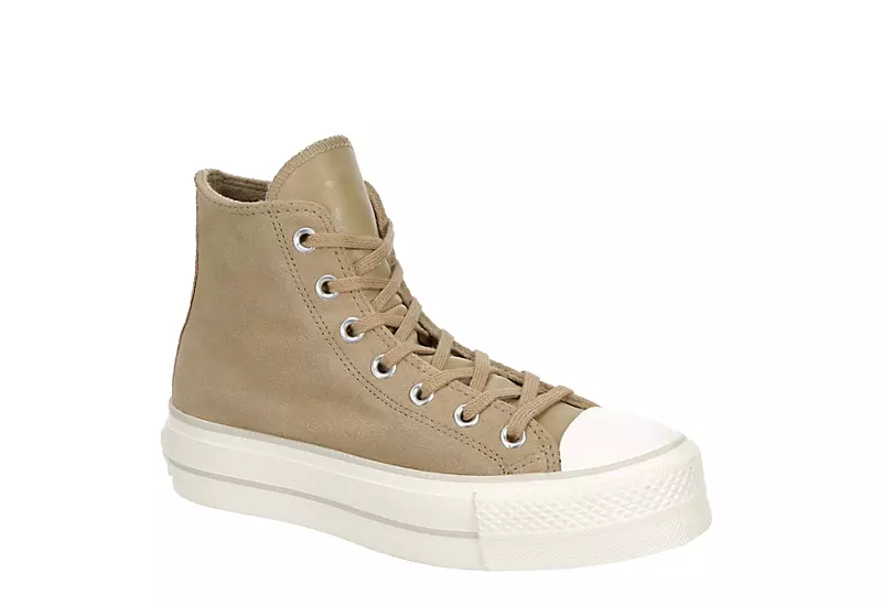Converse Womens Chuck Taylor All Star High Top Platform Sneaker - Khaki 3 Converse Womens Chuck Taylor All Star High Top Platform Sneaker - Khaki