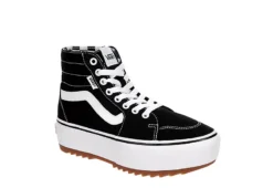 Vans Womens Filmore High Top Tapered Platform Sneaker - Black