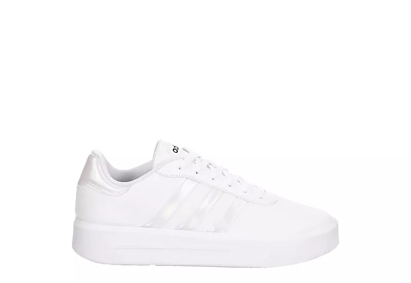 Adidas Womens Court Platform Sneaker - White 4 Adidas Womens Court Platform Sneaker - White - Image 2