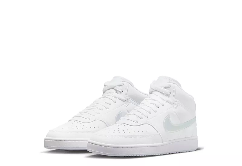 Nike Womens Court Vision Mid Sneaker - White 3 Nike Womens Court Vision Mid Sneaker - White