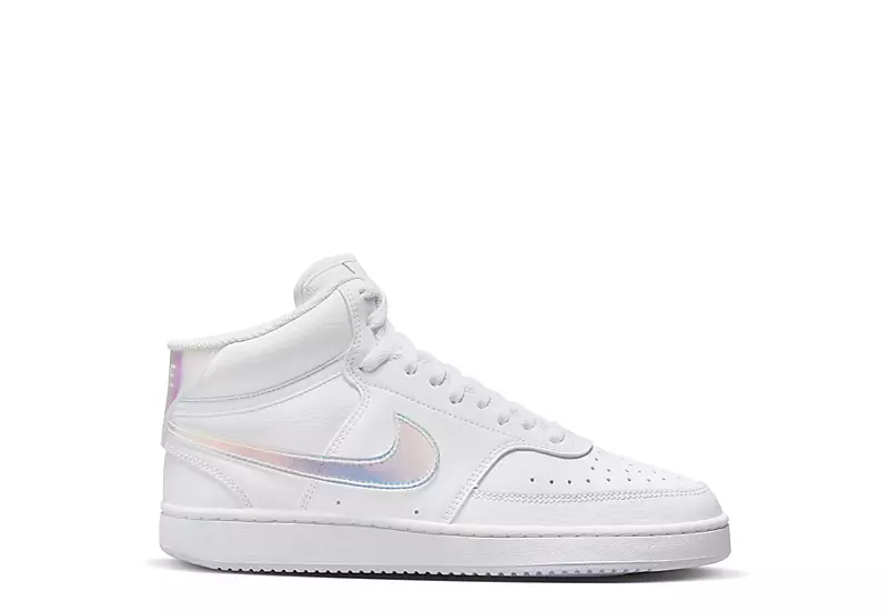 Nike Womens Court Vision Mid Sneaker - White 4 Nike Womens Court Vision Mid Sneaker - White - Image 2