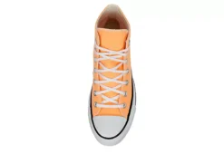 Converse Womens Chuck Taylor All Star High Top Platform Sneaker - Orange -ShoeSphere Store US 01 401714 05